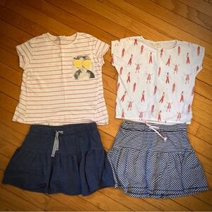 Zara Kids Skorts in Navy and Striped Blue